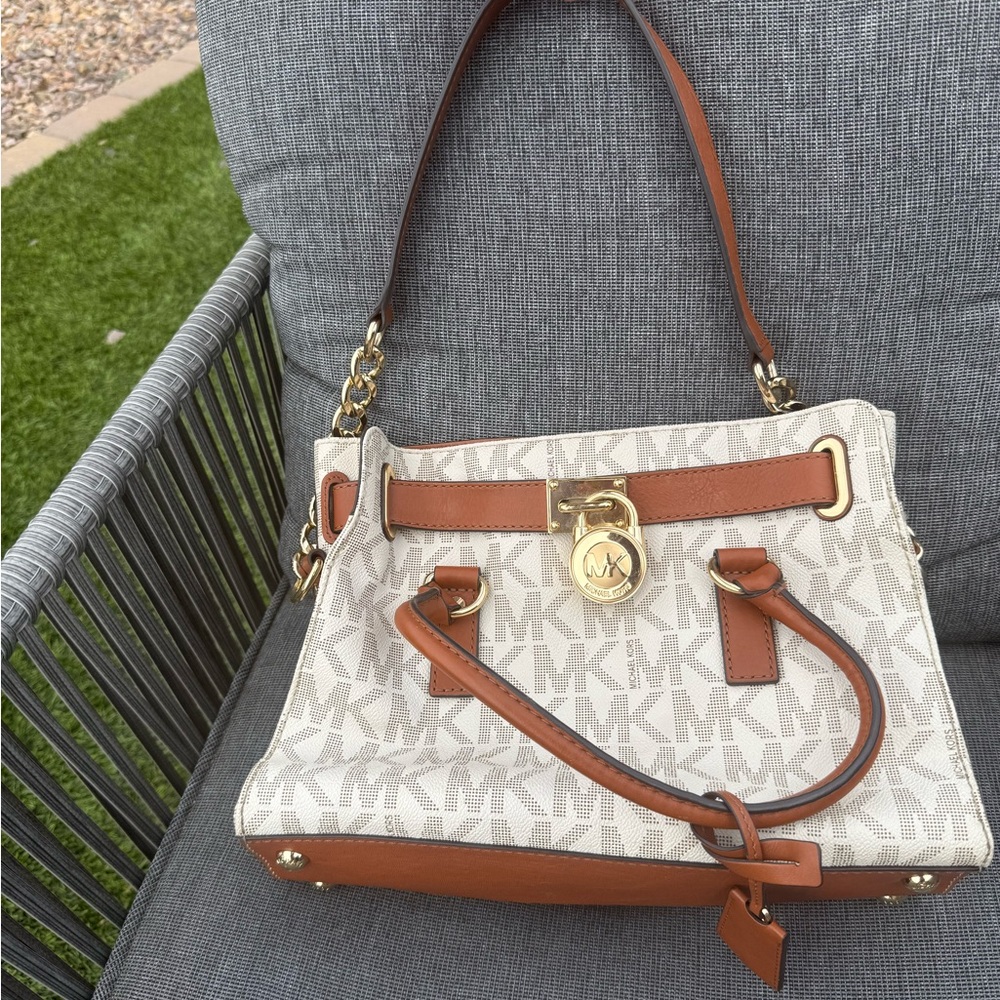 Michael Kors Brown and Cream Women's Bag